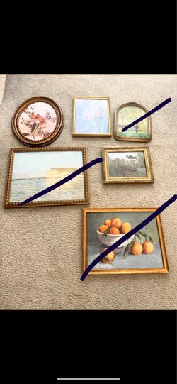 Vintage Framed Wall Art Prints – $20 Each