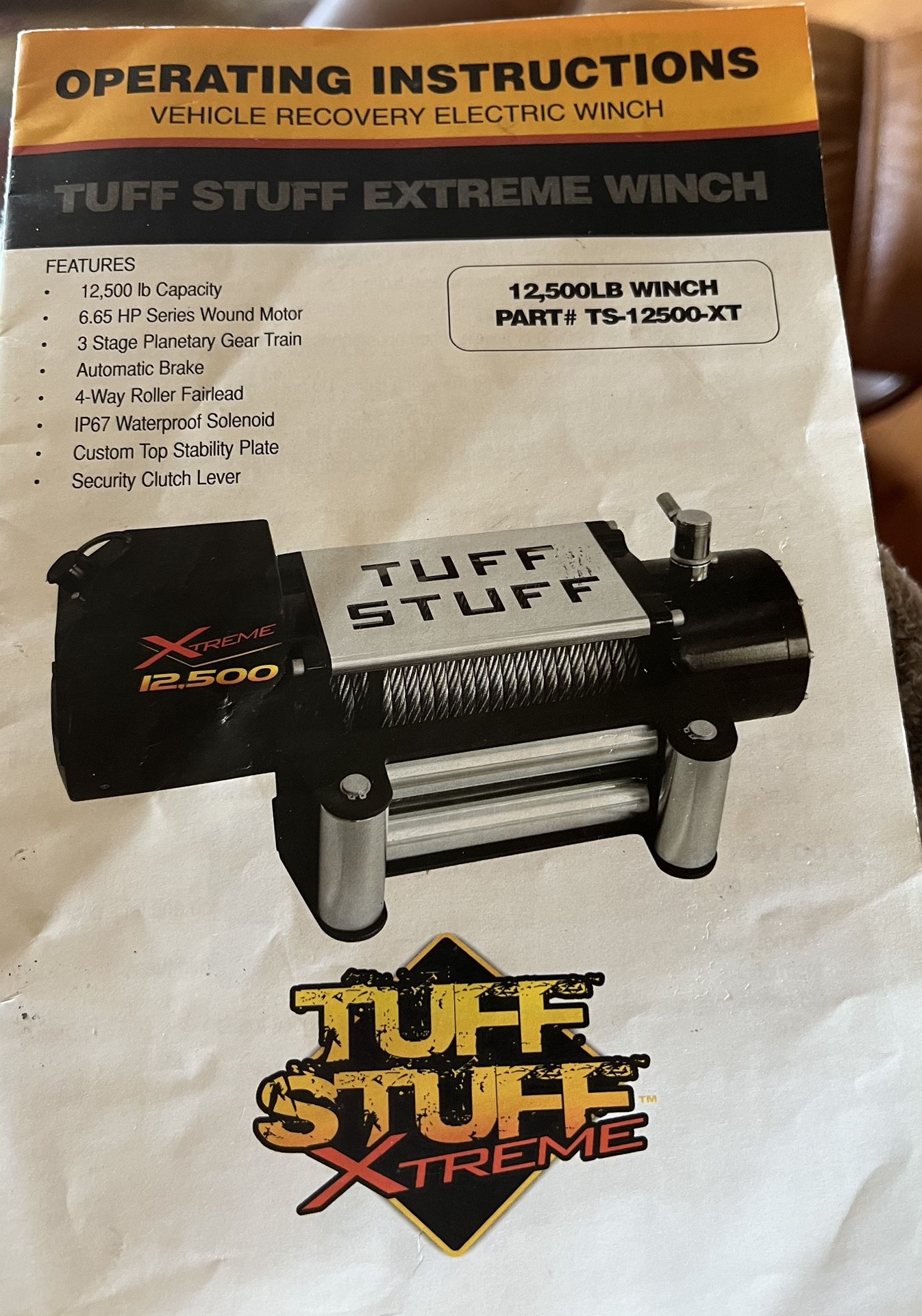 Tuff Stuff Extreme Winch. 12,500 LB Winch