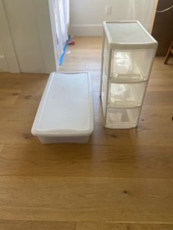 2 sterilite storage containers