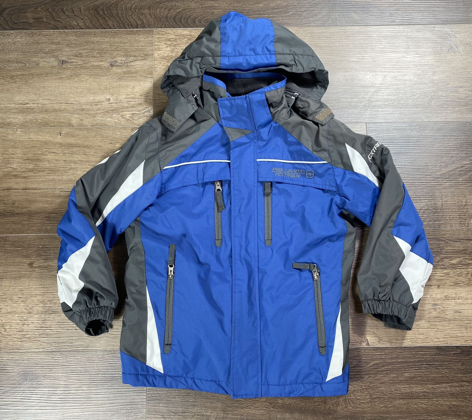 Youth boys free Country Waterproof Winter Ski Snow Jacket Warm Size 7/8