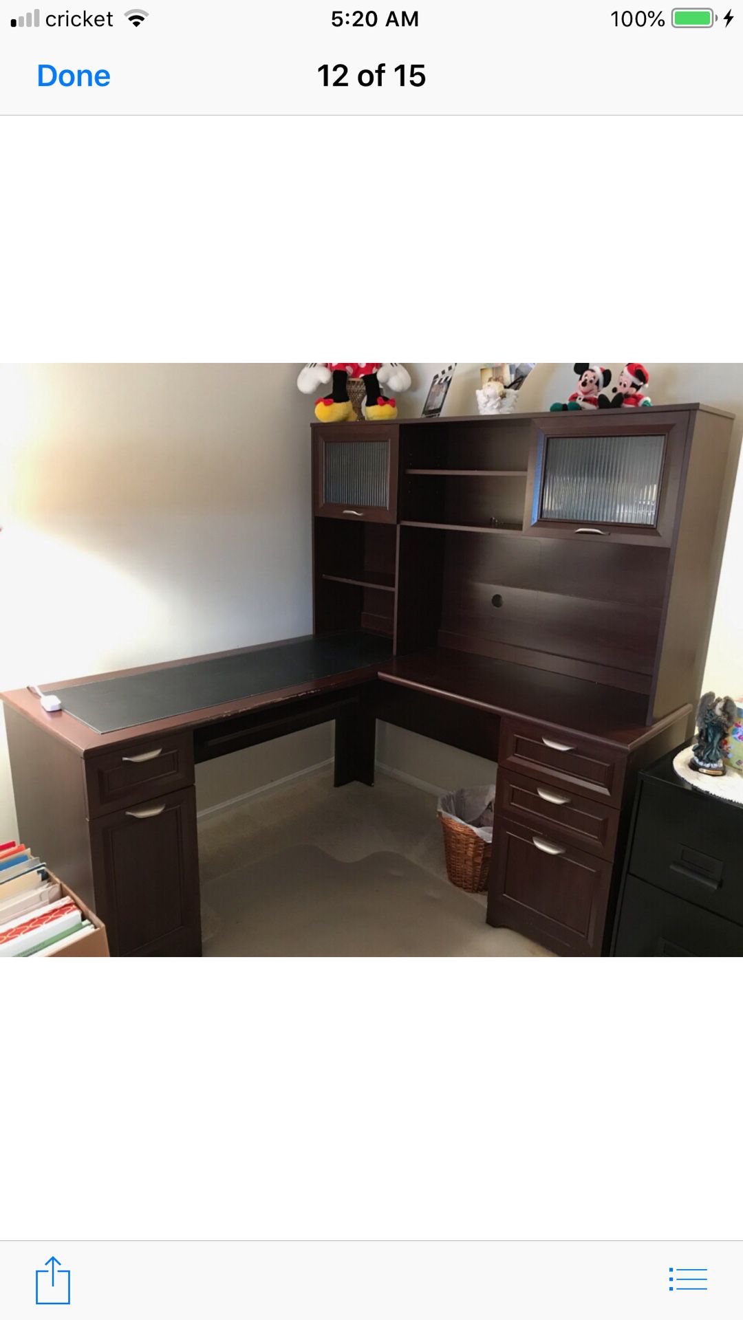 Solid wood desk with chair (free)(pick up pendent for tomorrow)