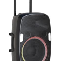 Altec Lansing SoundRover Wireless Trolley Bluetooth Speaker with Microphone, Rechargeable System Speaker for Parties, Karaoke DJ with Led Lights and U