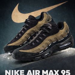 UNDEFEATED X NIKE AIR MAX 95 SP 'GEO' - MEDIUM OLIVE/ BLACK Size 10