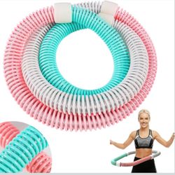 New! Weighted Hula Hoop - Soft Fit, Foldable, Multi-Use