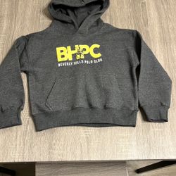 Beverly Hills Polo Club Charcoal Hoodie with Vibrant Yellow Logo