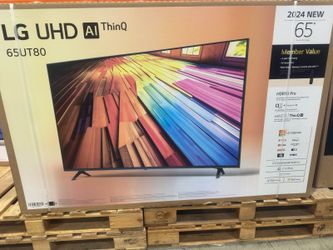 65" screen led smart 4k ultra HDTV by LG thinQ.  1 year warranty