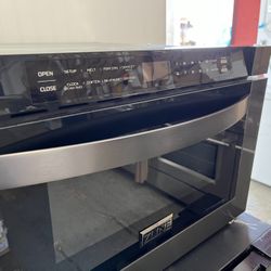 ZLine 24 in. 1000-Watt Built-In Microwave Drawer in Black Stainless Steel