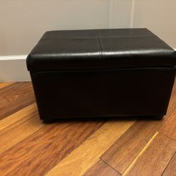 Faux Leather Storage Box In Nice Condition 