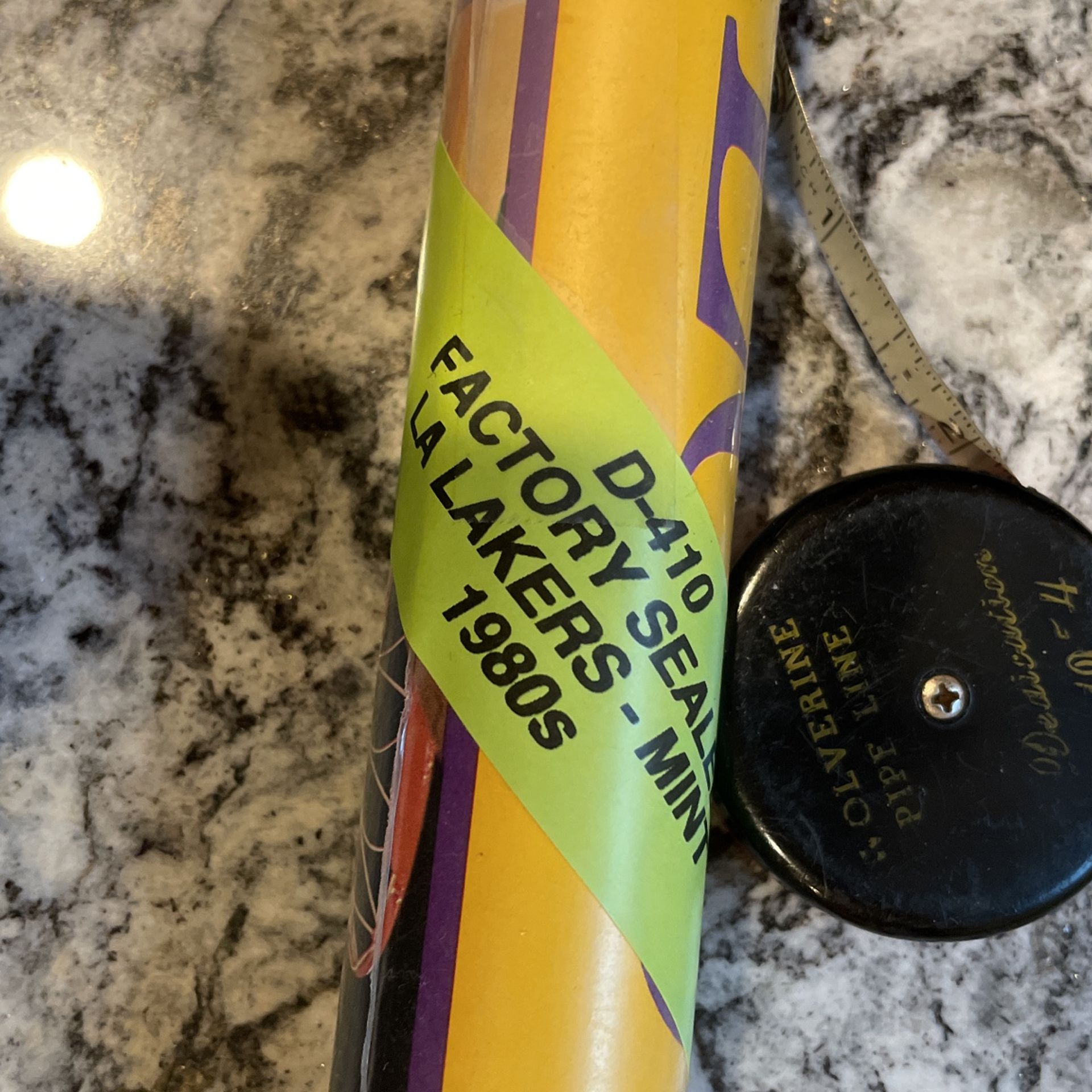 1980s Los Angeles Lakers World Champs Poster In Original Wrapping