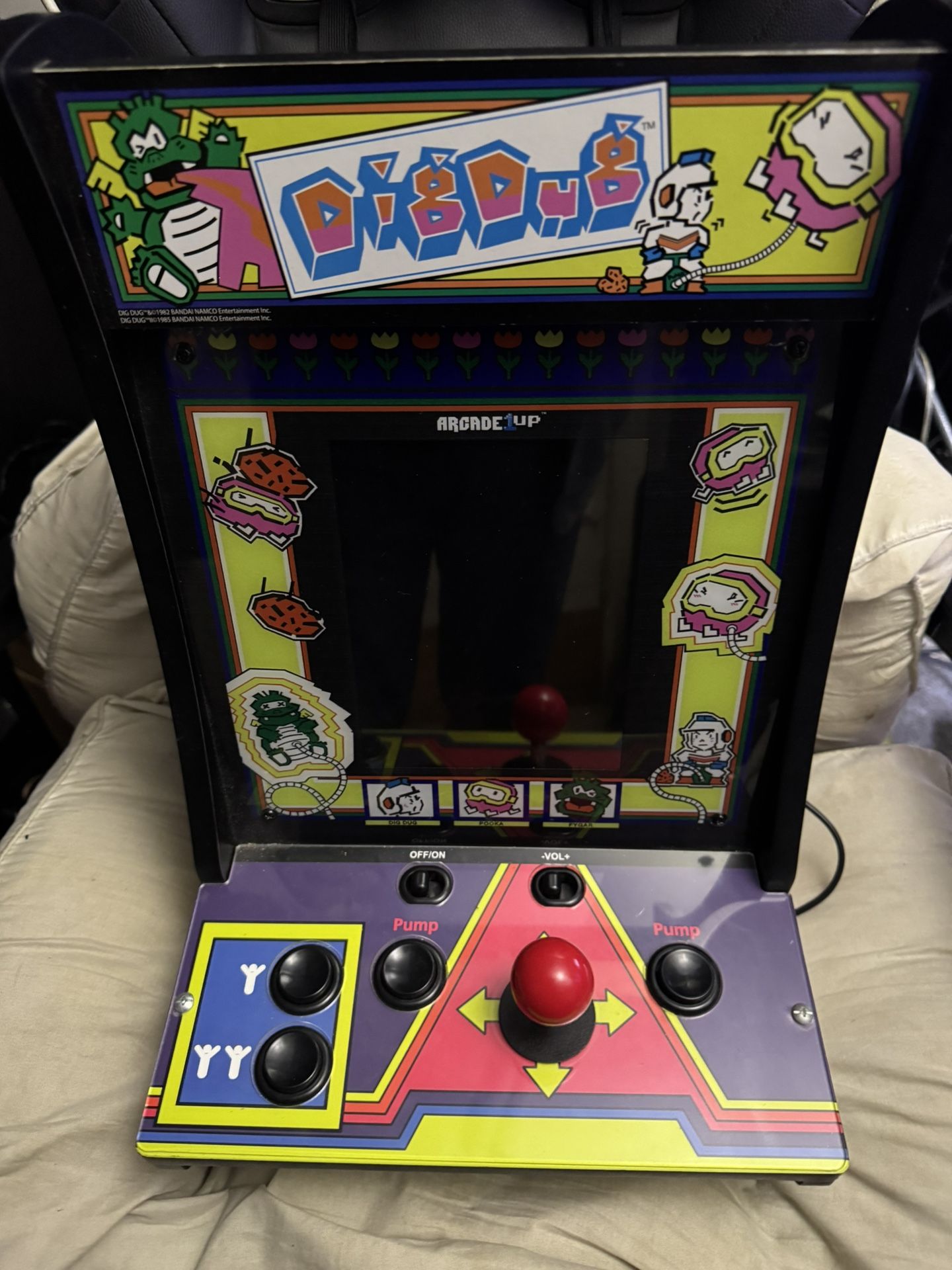 Arcade 1UP Dig Dug Dig Dug II Tabletop Classic Arcade Style Game