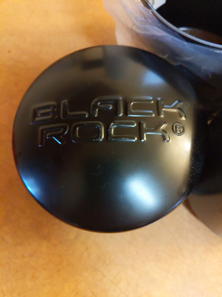 X3 Black Rock Rim Center Caps