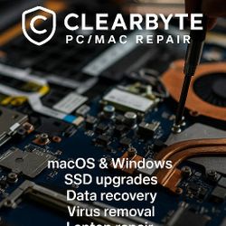 CLEARBYTE PC REPAIR — LOS ANGELES
Fast, affordable, professional tech repair for both Mac & PC.