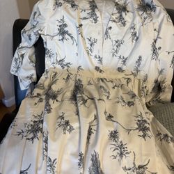 Beautiful White Printed Maxi Dress