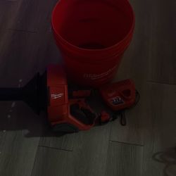 Milwaukee M12 Drain Snake Auger Kit w/ Battery, Charger & Bucket – Like New