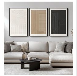 Framed Black and White Abstract Wall Art