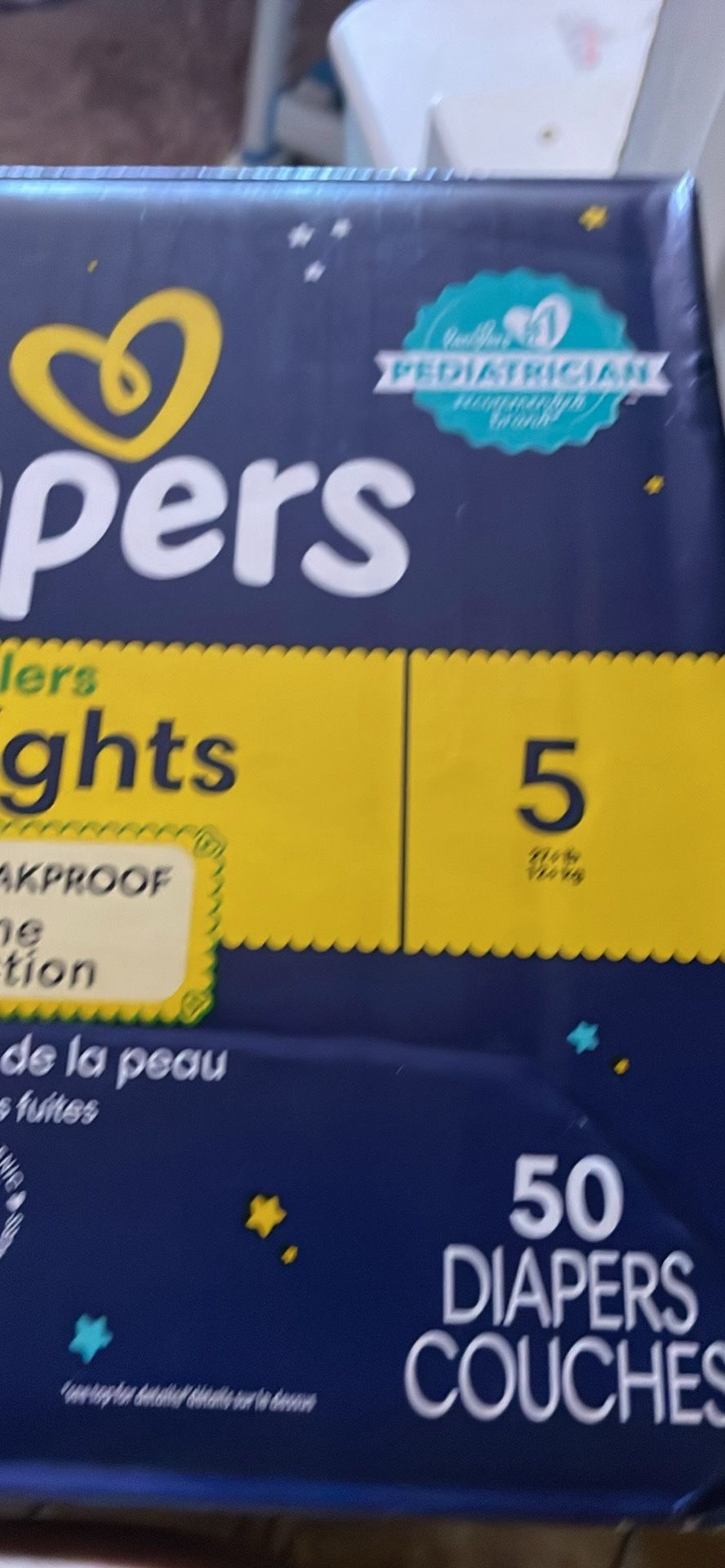 Pampers Size 5 Overnight 50 Diapers