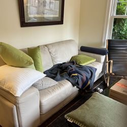 Comfortable beige couch will Go Fast. $200