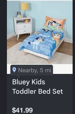Bluey toddler bed set