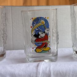 Walt Disney World Celebration 2000 collectible glasses from McDonald's.