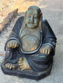 20”x20”x20” Large Cast Plaster Laughing Buddha see Desc