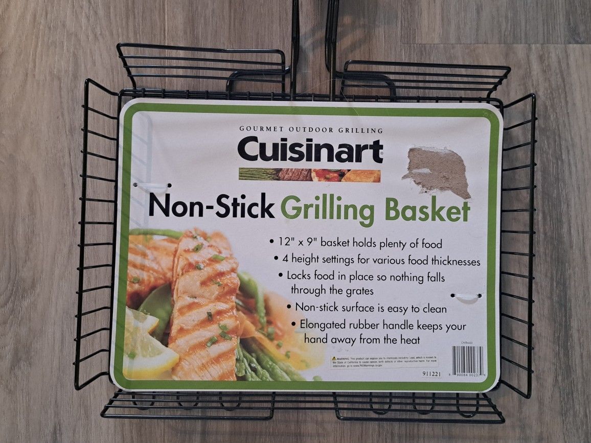 BBQ Grill Basket- Keeps Food From Falling Through Rack