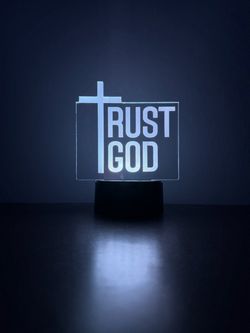 Trust God LED Acrylic Sign