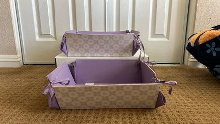 Decorative lavender tie boxes