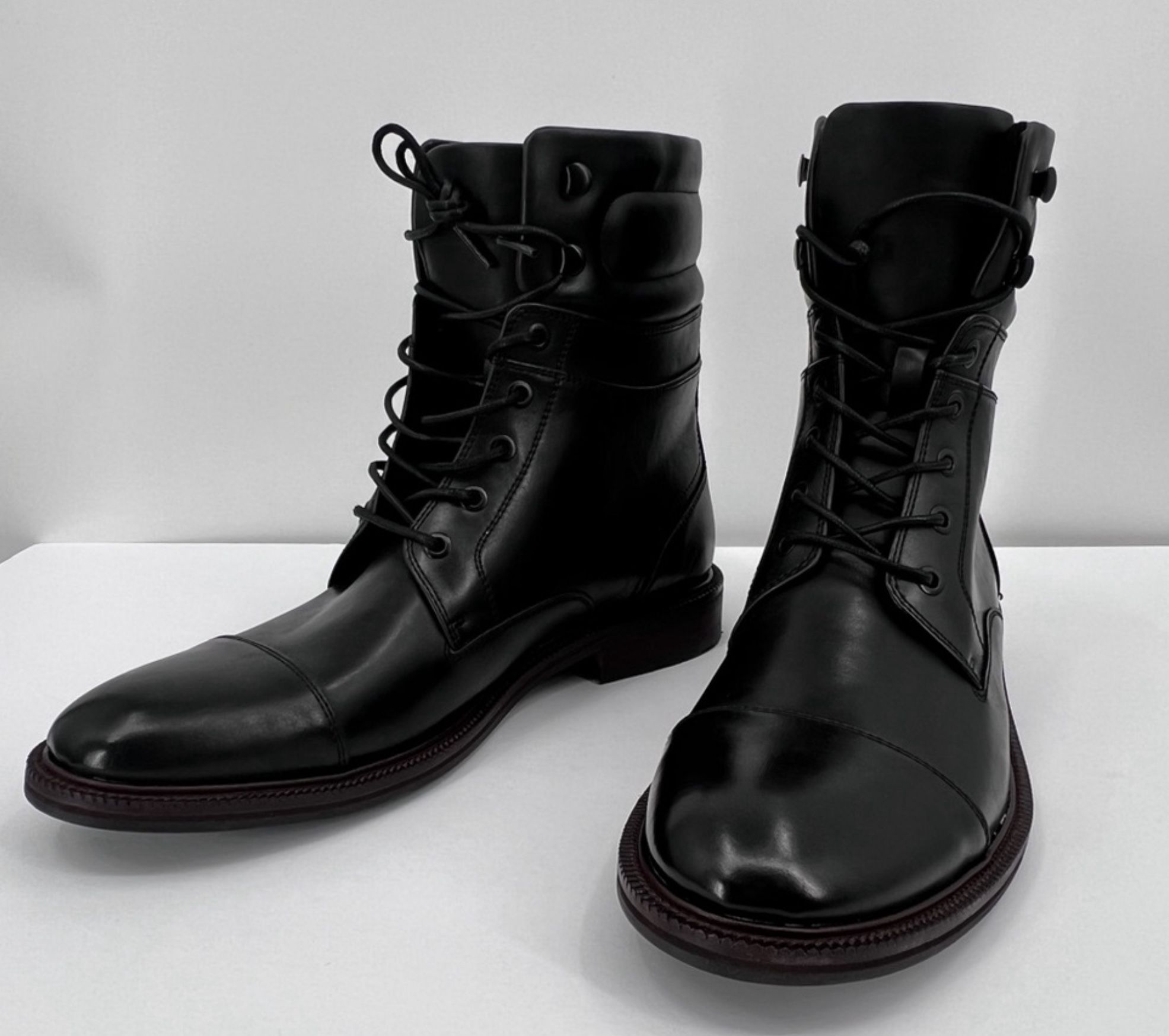 Kenneth Cole Reaction “Let’s Roll” Cap Toe Black Boot | Men’s 9.5