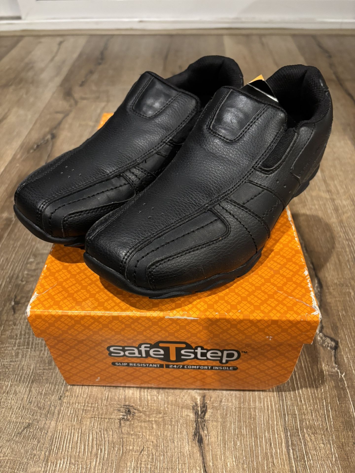 Safe T Step men’s comfortable orthotic shoes leather 