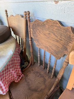 4 wooden chairs