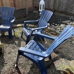 Adirondack Chairs set of 6. Outside Plastic chair