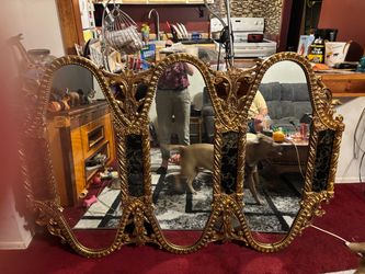 vintage metal mirror