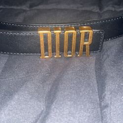 DIOR D-D-fence leather belt