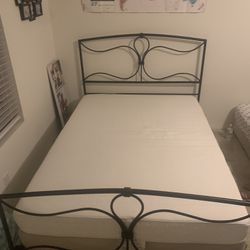 Full Size Bed Frame And Mattress And Box Spring 