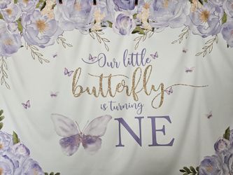 Butterfly Backdrop Birthday Theme