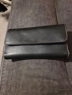 Black Leather Bifold Wallet