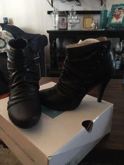 Black booties size 9