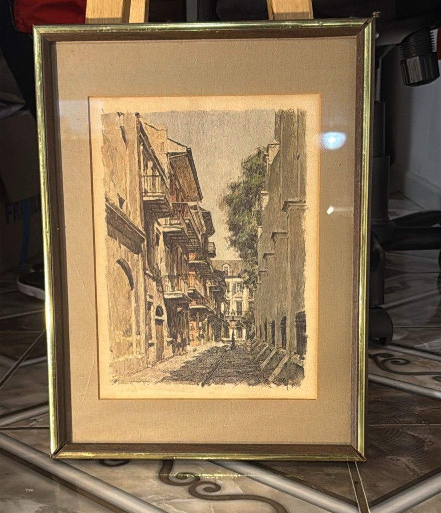 "Pirates Alley, New Orleans, by Don Davey" painting. 13x17