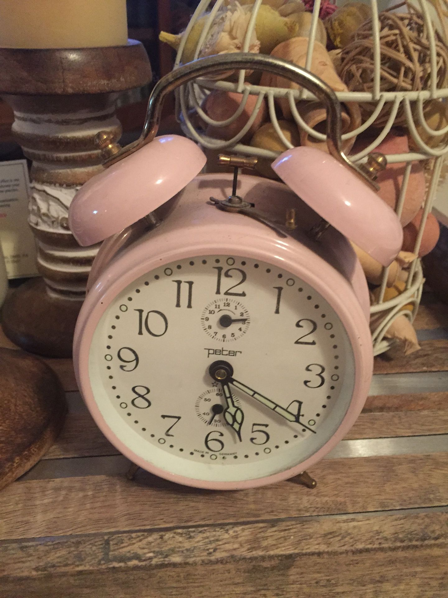 Antique peter alarm clock