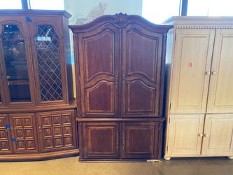 Refined Armoire w/ Shelves & Hanging Rod