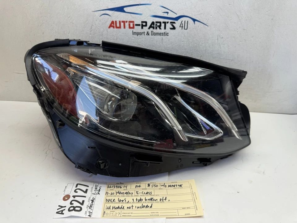 1brokentab 2017 - 2018 - 2019 - 2020 MERCEDES E CLASS RIGHT LED HEADLIGHT OEM AY82127