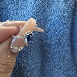 Beautiful White Gold/ Blue Sapphire Ring
