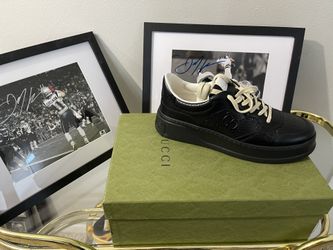 Gucci GG Embossed Black Leather 10.5