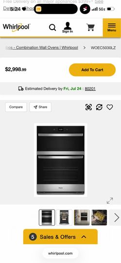 6.4 Total Cu. Ft. Combo Wall Oven With Air Fry When Connected