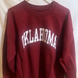 Fanatics Oklahoma Sooners Mens Large Crimson Crew Sweatshirt Used Good Condition $25 Meet Up In Irving @dfwgoods 
