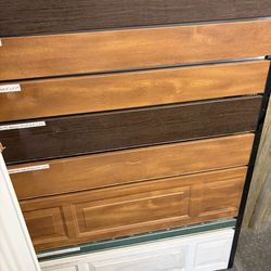 Custom wood look metal fence