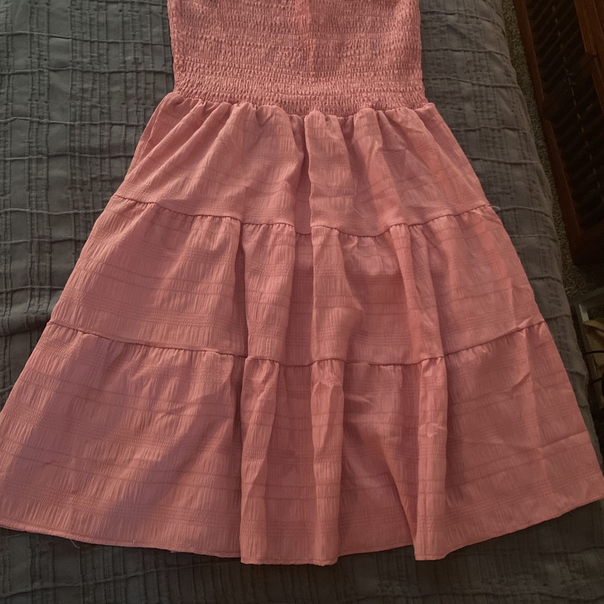 Flirty Spaghetti Strap Tube Topped Sun Dress Sixe L