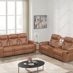 2 Pc Manual Recliner Living Room Set