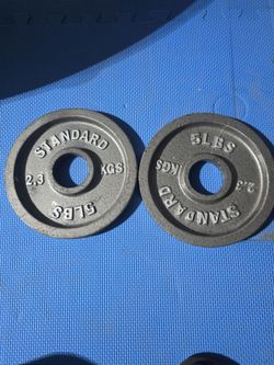 Standard 5 lb Cast Iron Weight Plates Pair