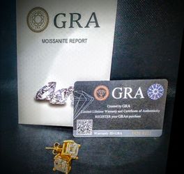 2 Ct. GRA Certified Moissanite Earrings